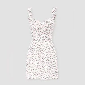 Miso Flax Floral Halter Mini Dress Reformation